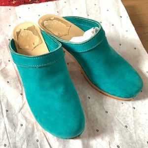 No. 6 Clogs Suede turquoise size 39